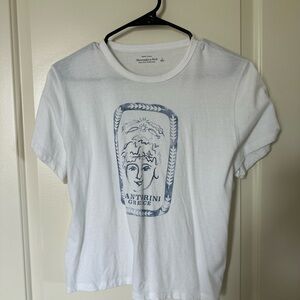 Abercrombie White Graphic Tee